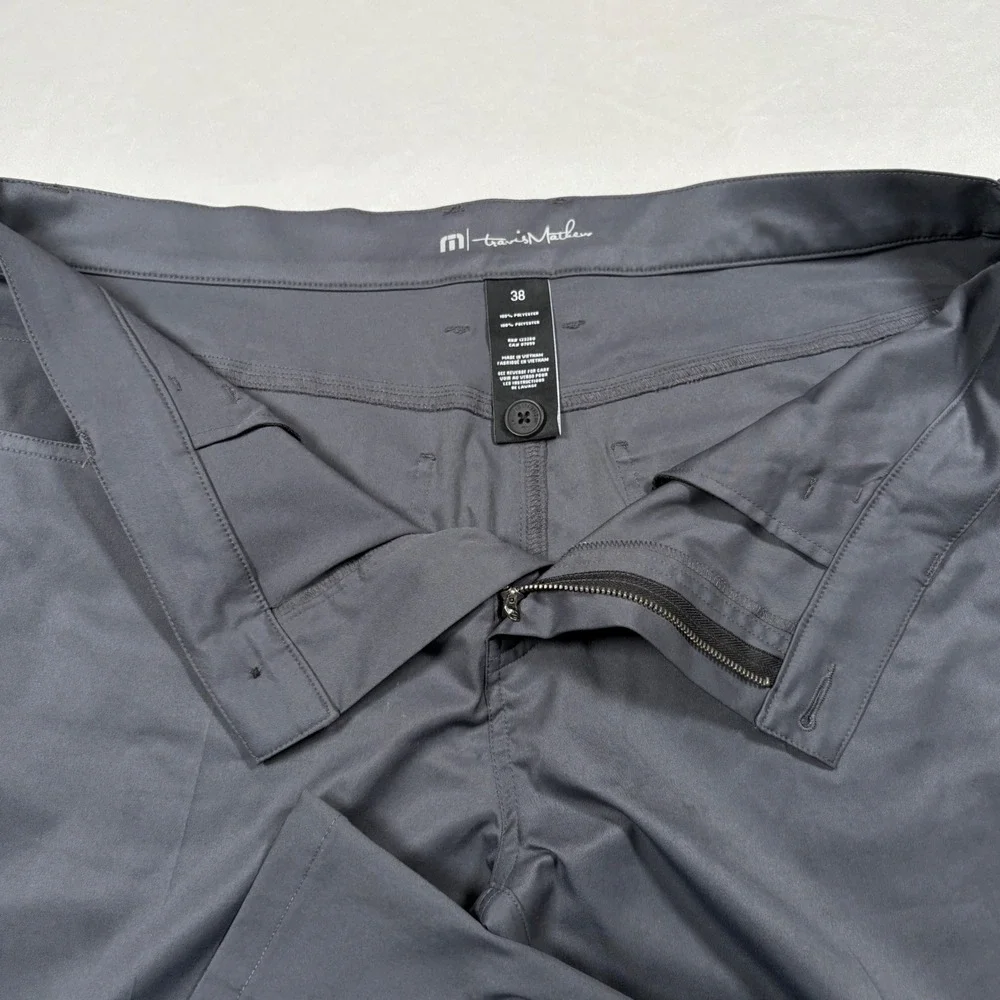 TravisMathew Pants Mens 38 Open To Close Gray Performance EUC